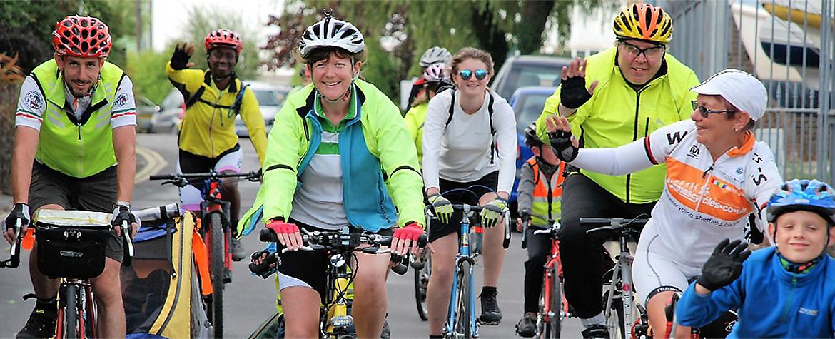 Cyclist's riding in a group Cyclist's riding in a group